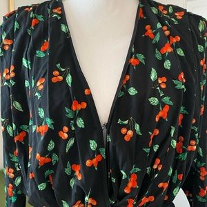 H&M CHERRIES DRESS SZ MD